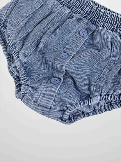 Paneled Bloomers - Blue Denim