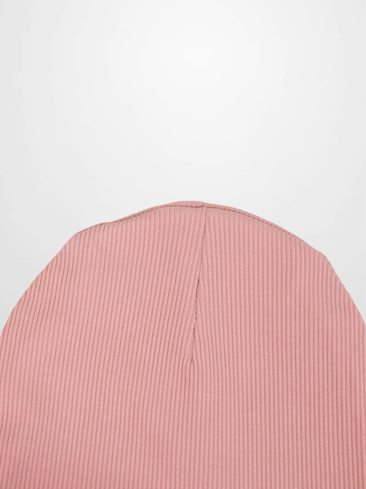 Thin ribbed beanie for girls in light pink by Adee.