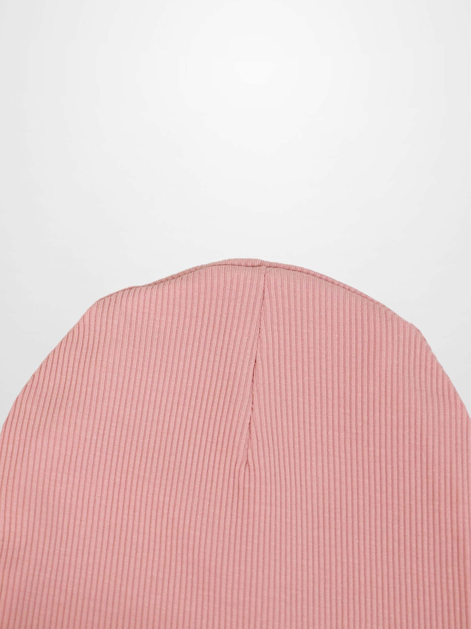 Thin ribbed beanie for girls in light pink by Adee.