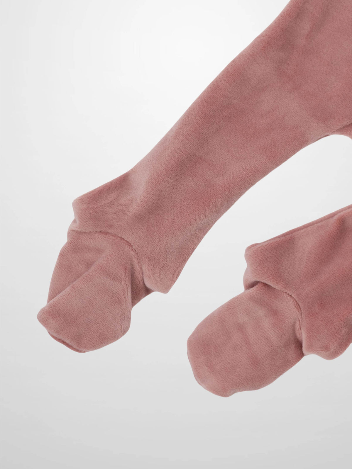 Velour Carriage Stretchy Pink baby footie with vintage carriage embroidery patch