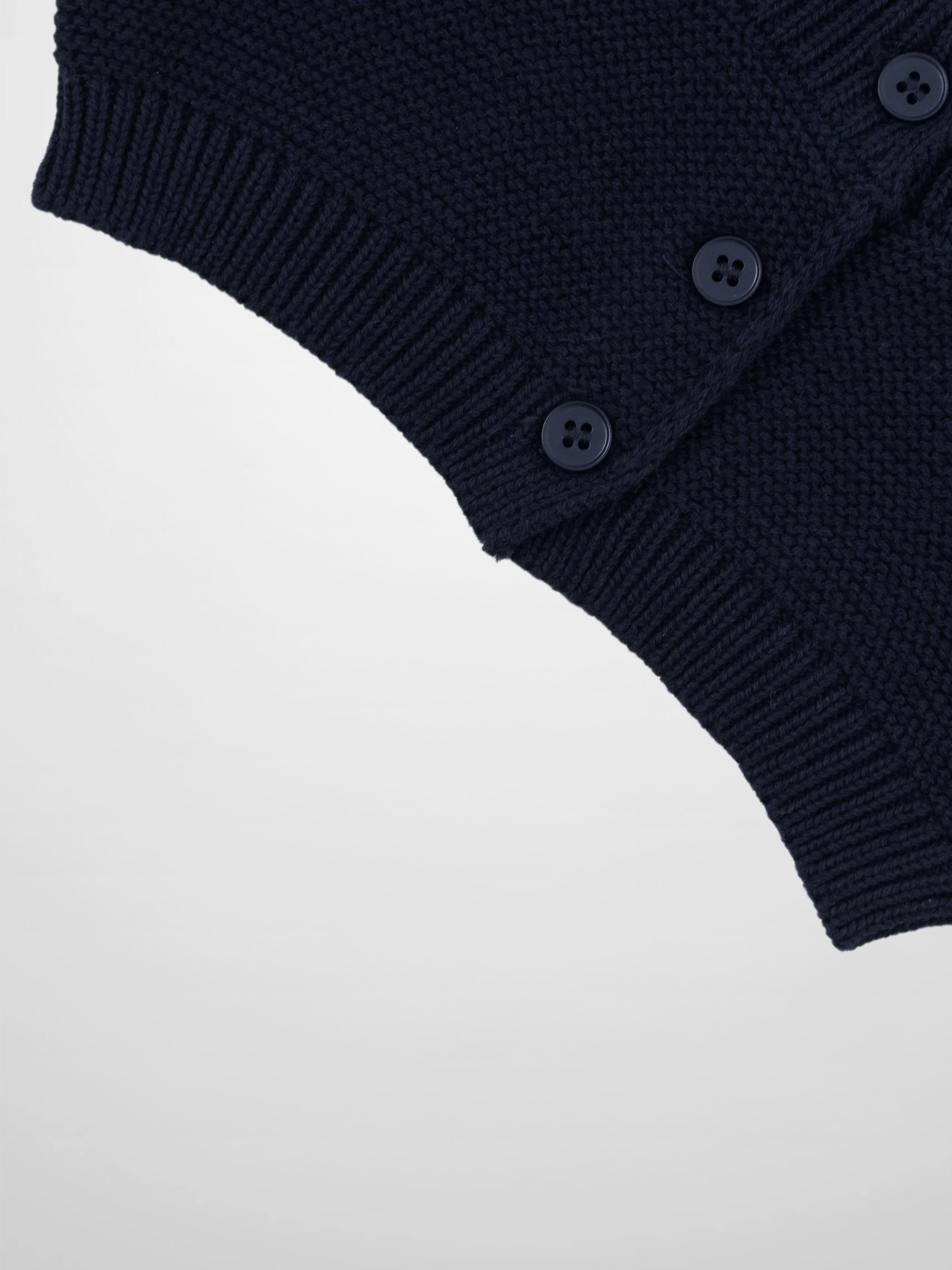 Cropped Cardigan - Navy