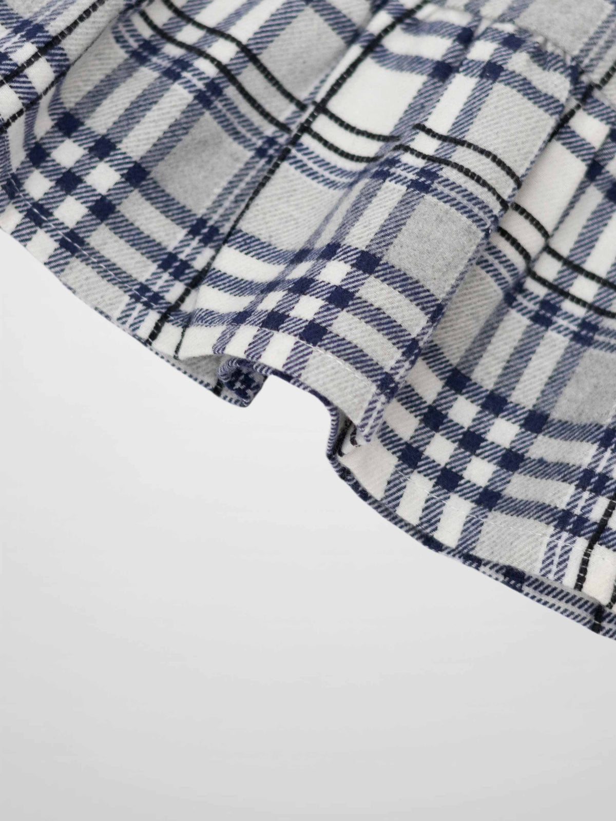 Plaid Skirt - Blue for girls, dressy style in blue/white plaid fabric
