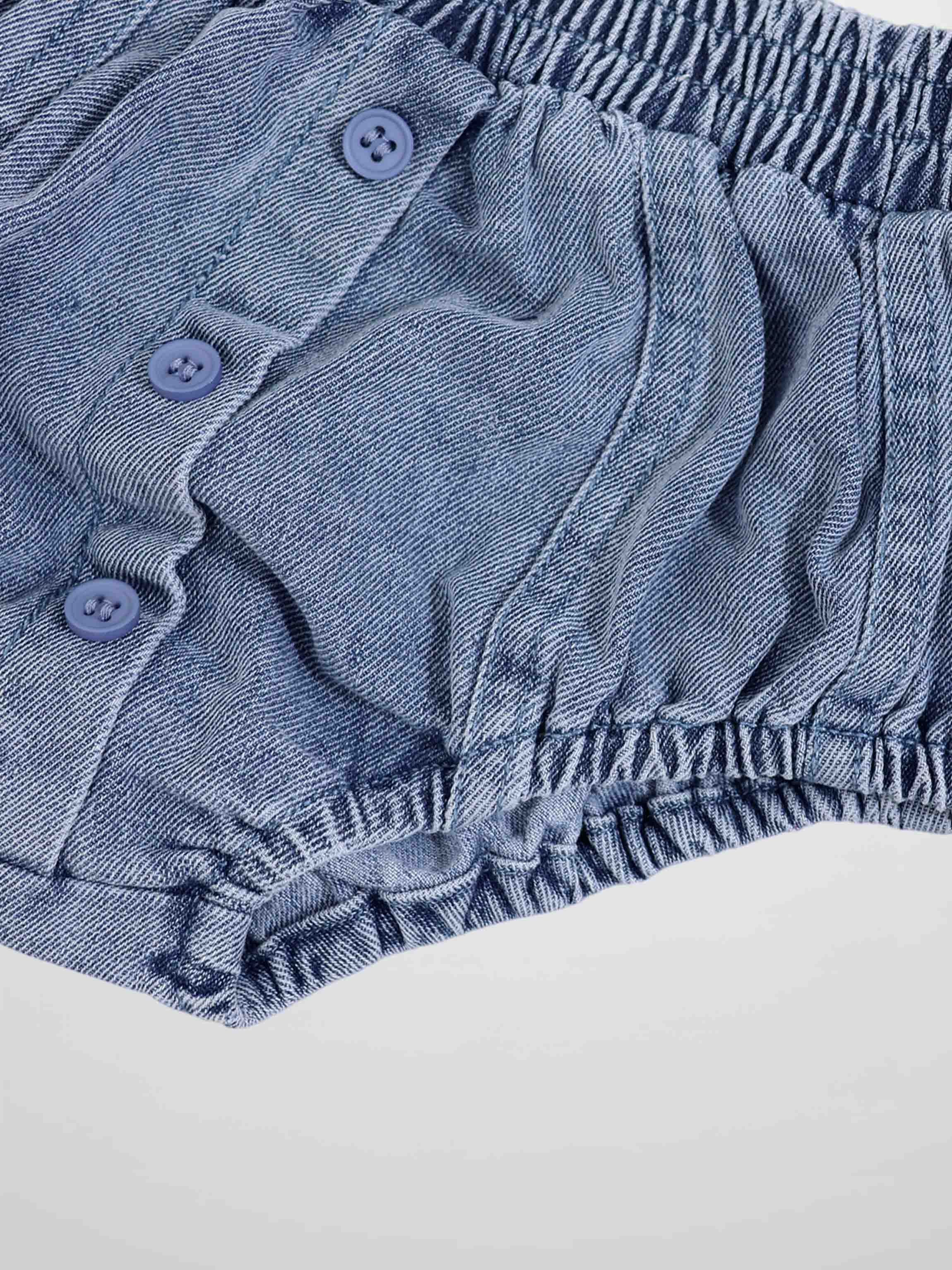 Paneled Bloomers - Blue Denim