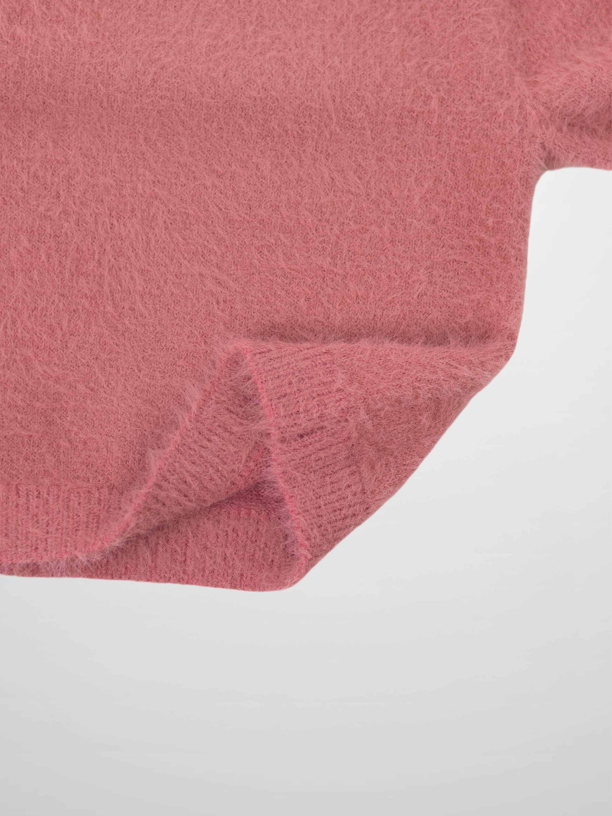 Mohair sweater pink; fuzzy knit for girls, dressy top.