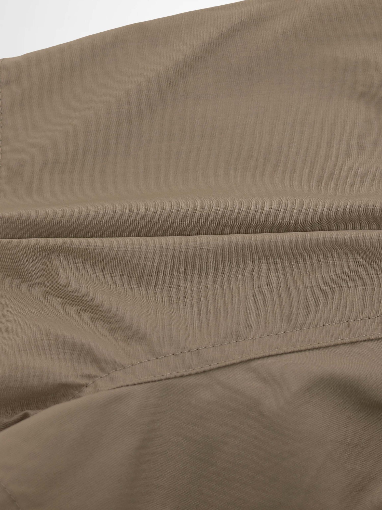 Tan cotton shorts for boys; dressy bottoms with neat stitching detail