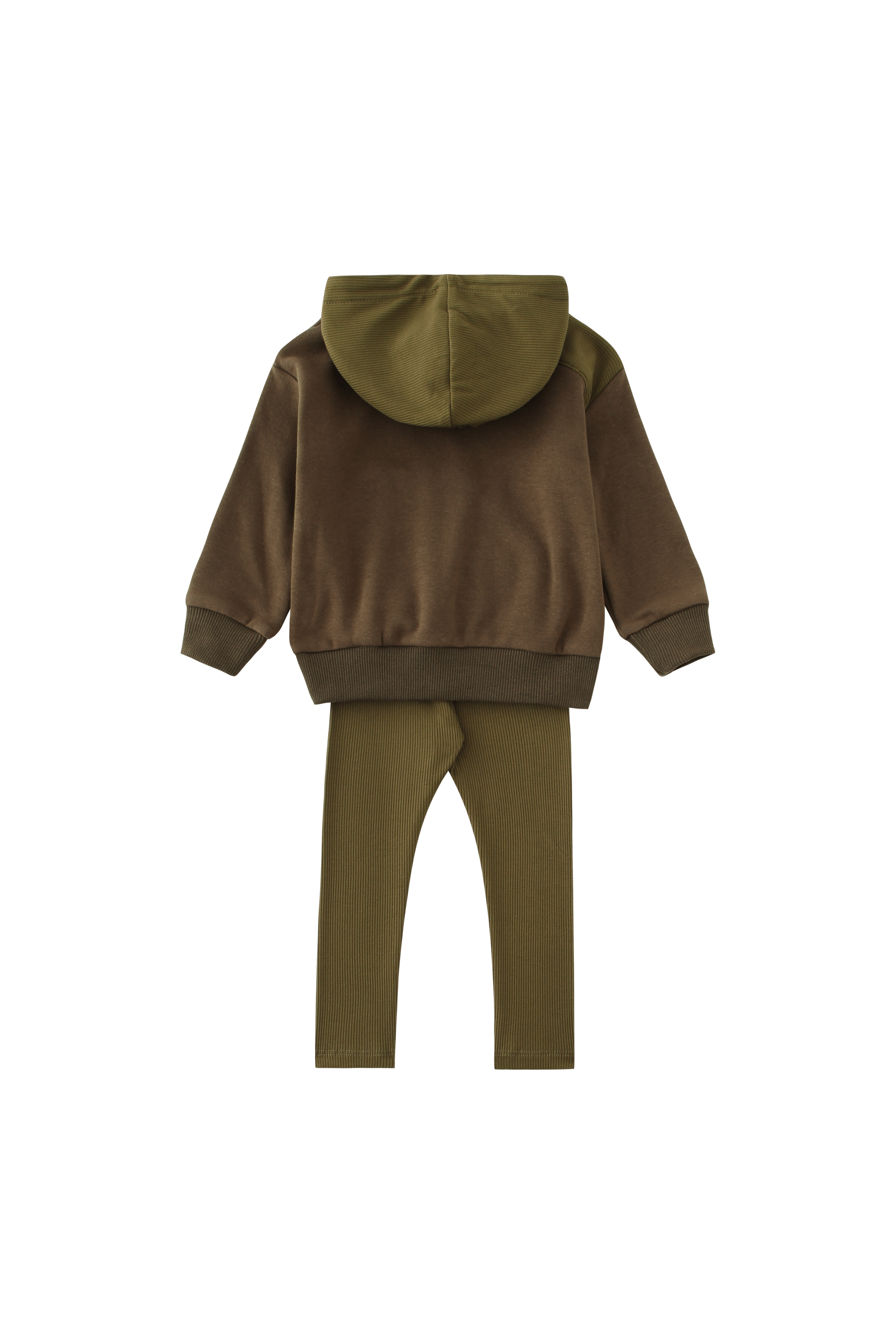 Hoody Sweatshirt Set With Legging- Hunter Green