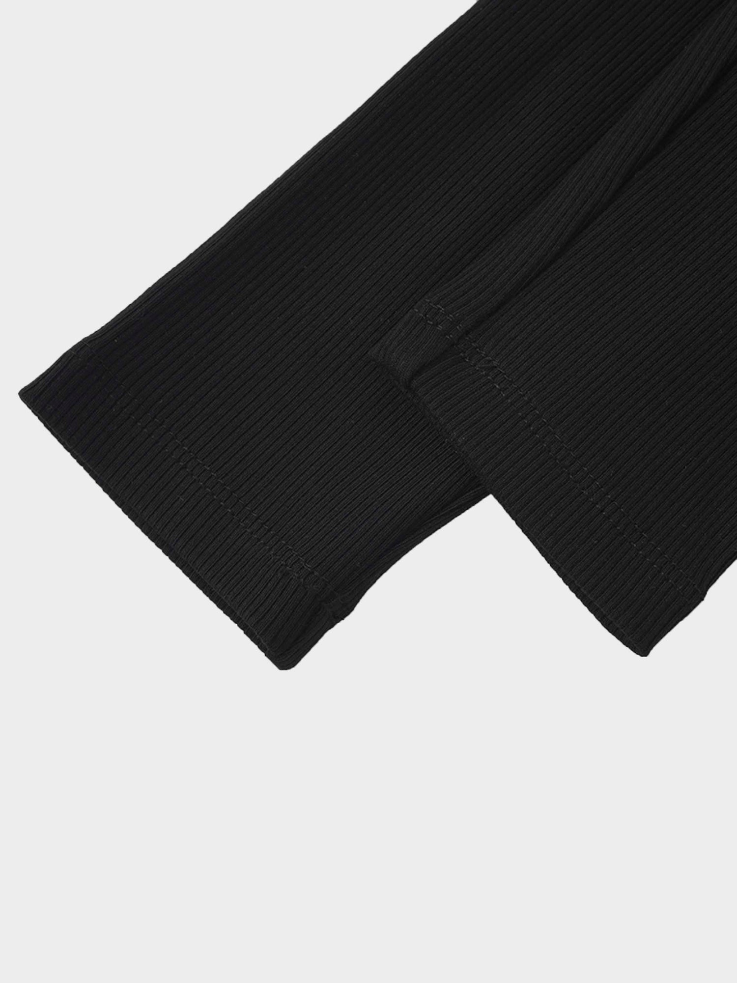 Thin Ribbed Pajama - Black