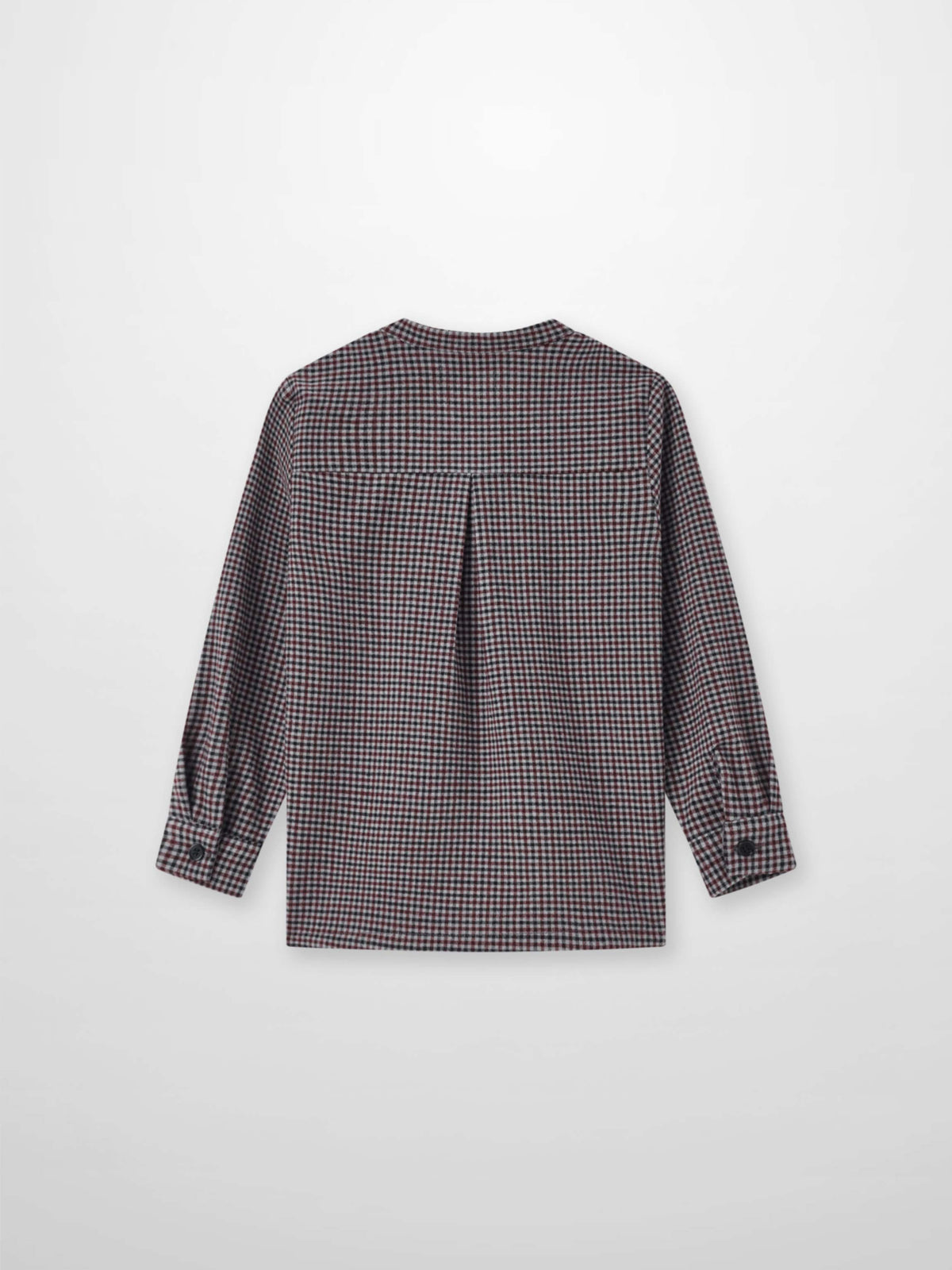 Gingham shirt - Grey for boys by Adee, dressy long-sleeve top with small check pattern