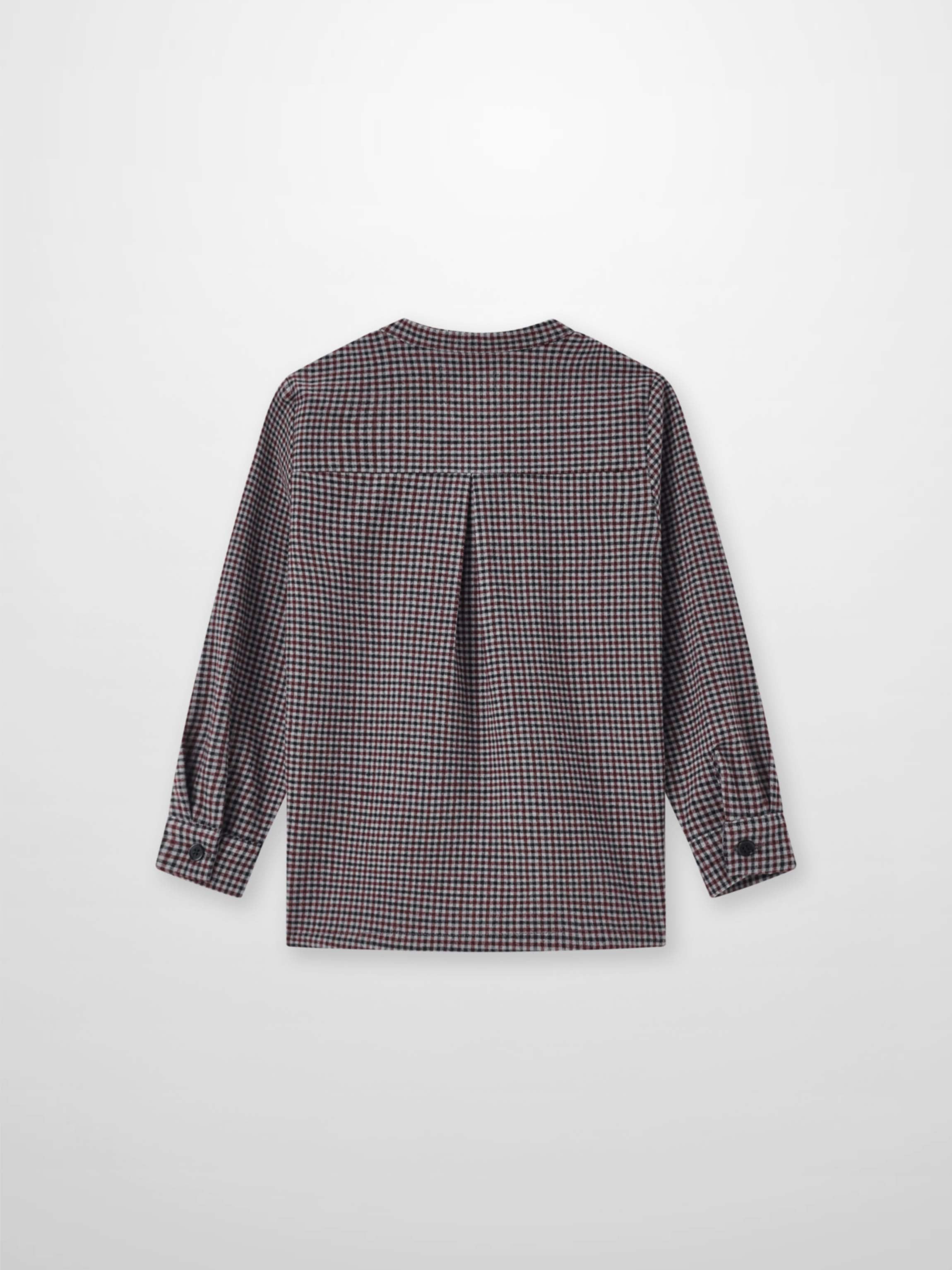 Gingham shirt - Grey for boys by Adee, dressy long-sleeve top with small check pattern
