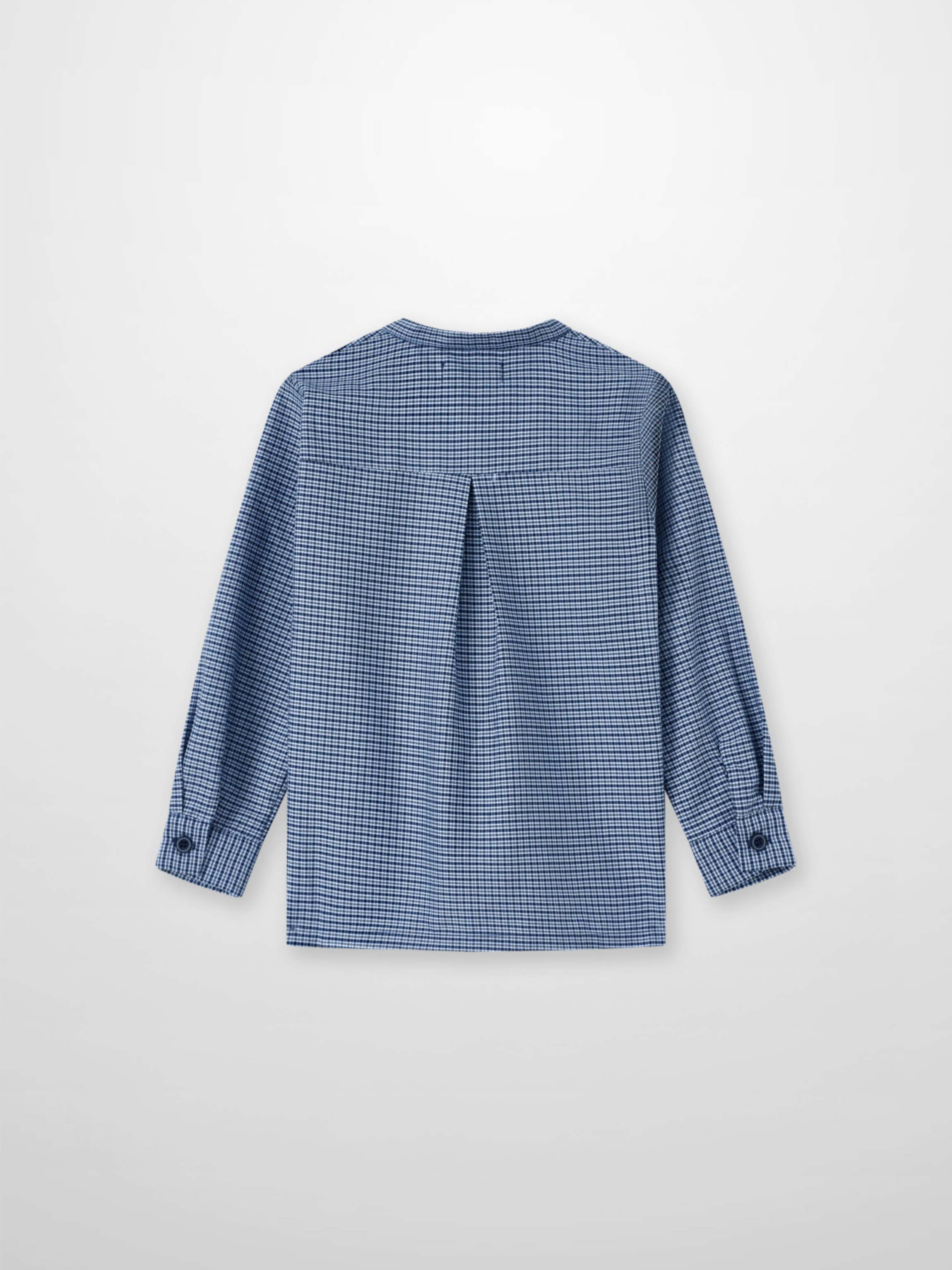 Plaid shirt - navy by Adee, dressy boys top with long sleeves