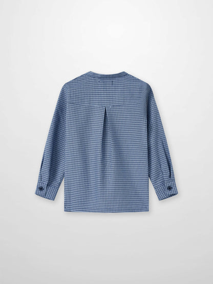 Plaid shirt - navy by Adee, dressy boys top with long sleeves