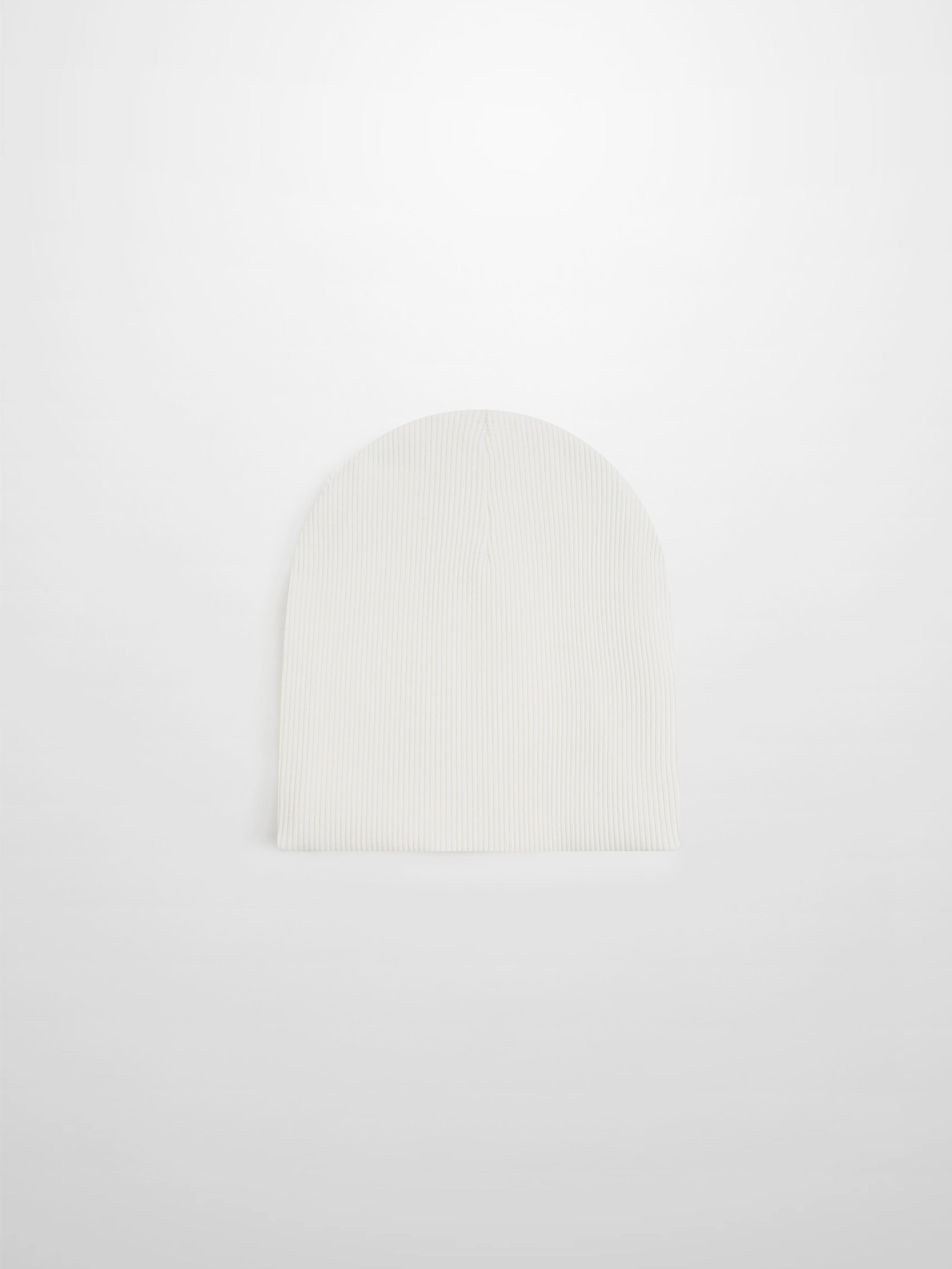 Blue Balloon Beanie for boys; white ribbed knit fabric