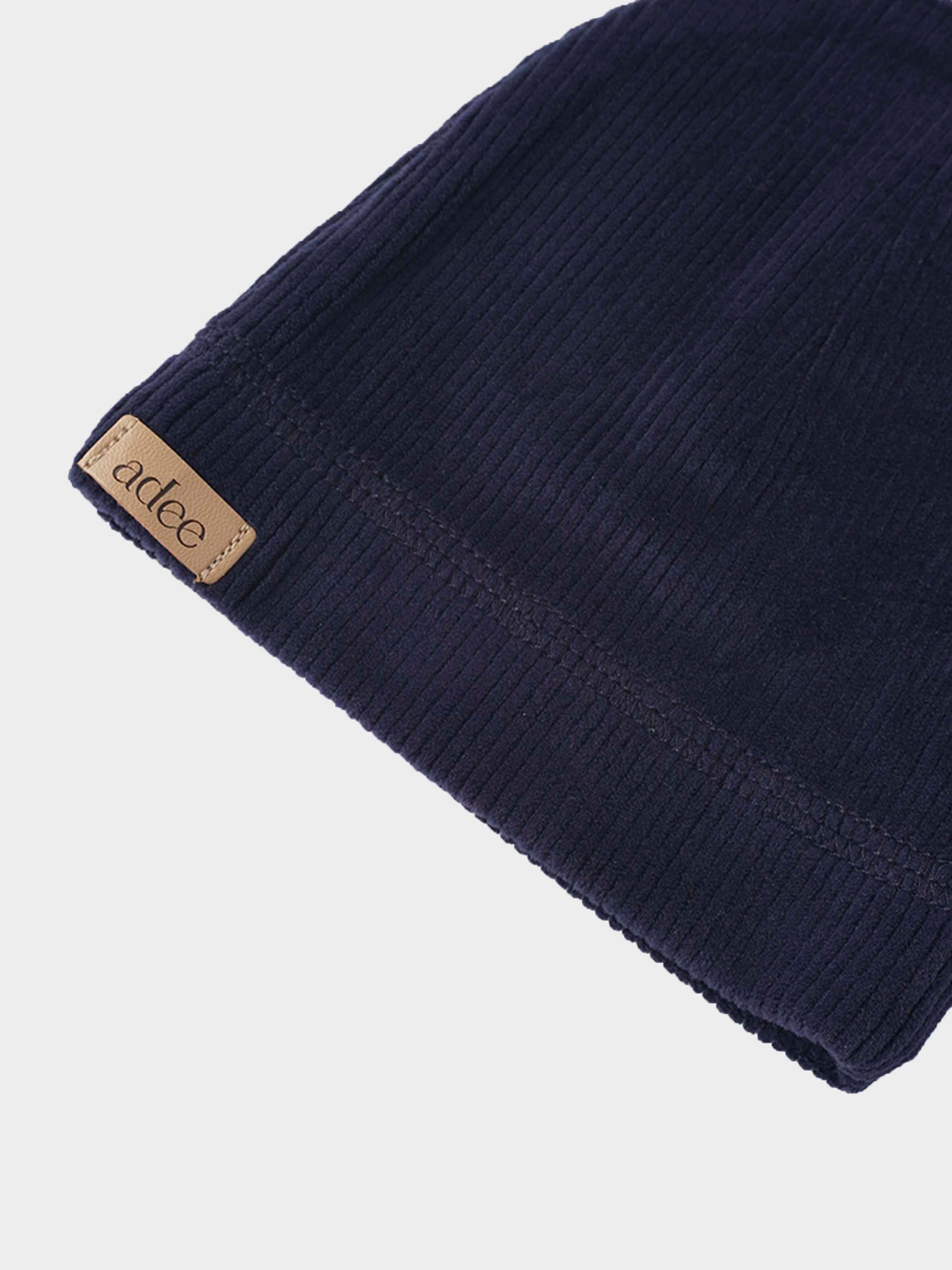 Embroidered Bunny Beanie - Navy