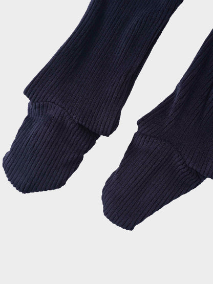 Embroidered Bunny Stretchy - Navy