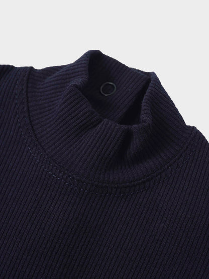 Mock Neck Stretchy - Navy