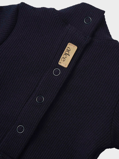 Mock Neck Stretchy - Navy