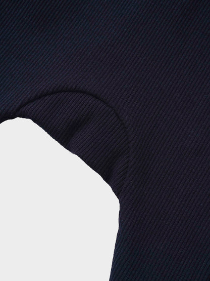 Mock Neck Stretchy - Navy