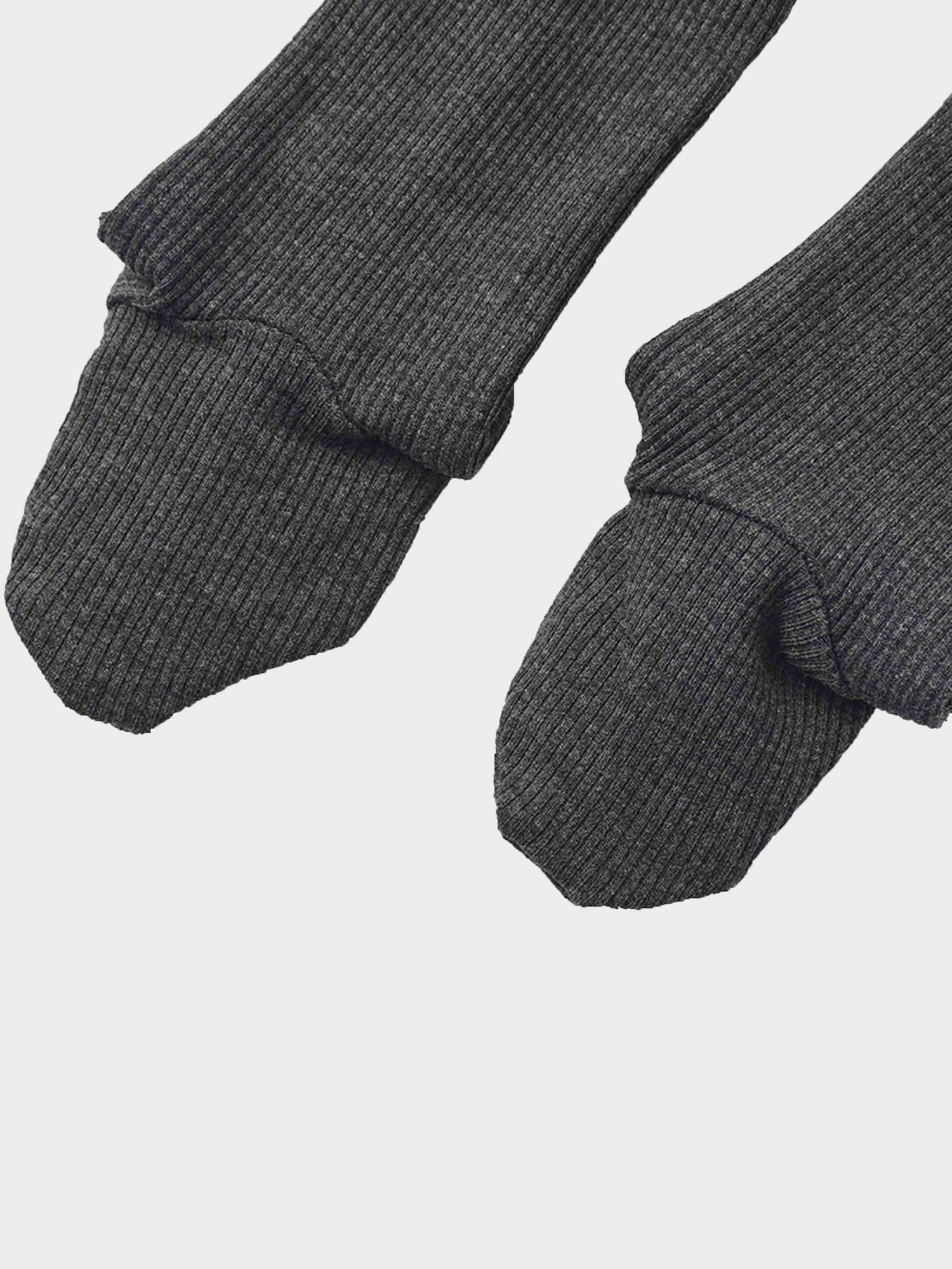 Mock Neck Stretchy - Heather Grey