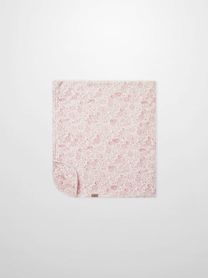 Two Tone Floral Blanket swaddle for girls by Adee, pink floral print