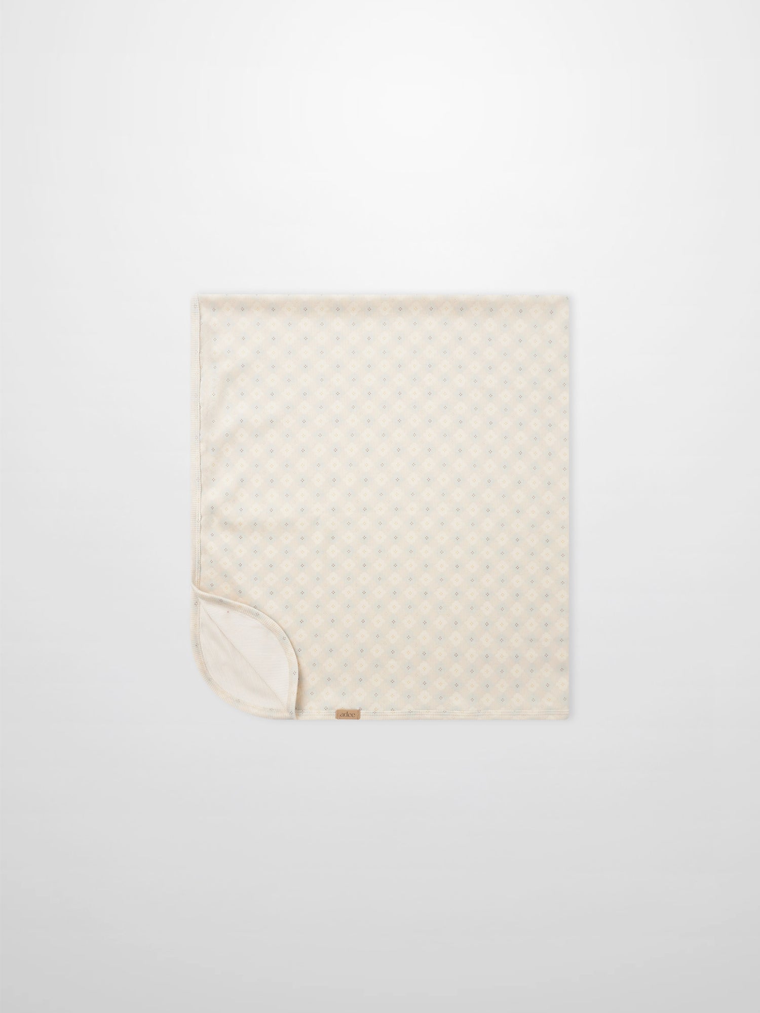 Little Button Blanket - Blue, Adee boys swaddle blanket with tiny dot pattern.