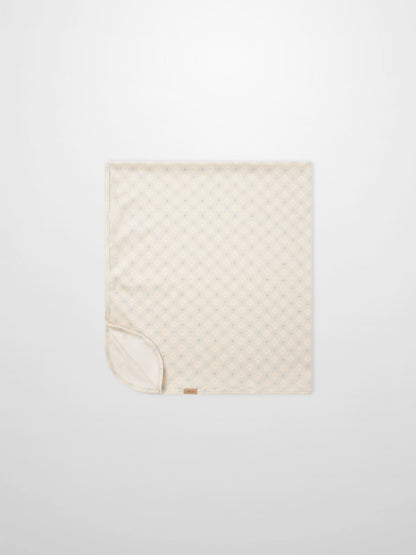Little Button Blanket - Blue, Adee boys swaddle blanket with tiny dot pattern.
