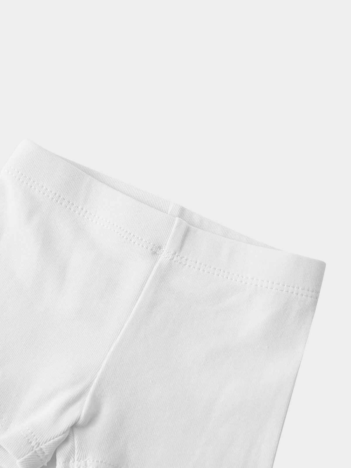Biker Shorts Non Ribbed White by Adee; unisex basics in crisp white fabric.