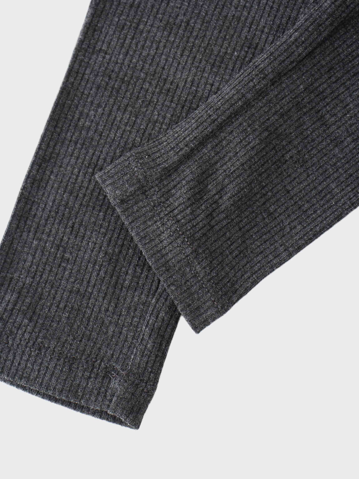 Heather grey ribbed leggings detail