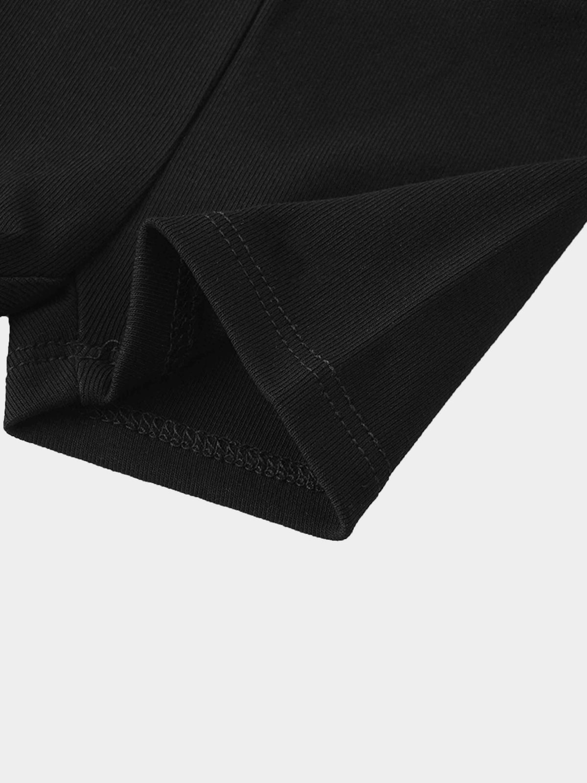 Biker Shorts by Adee, black non-ribbed unisex bottoms