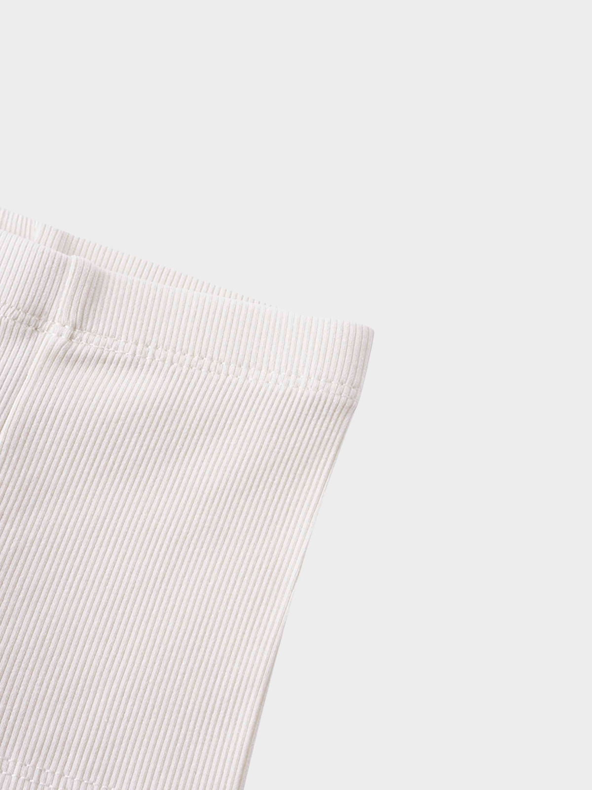 Biker shorts thin ribbed off-white
