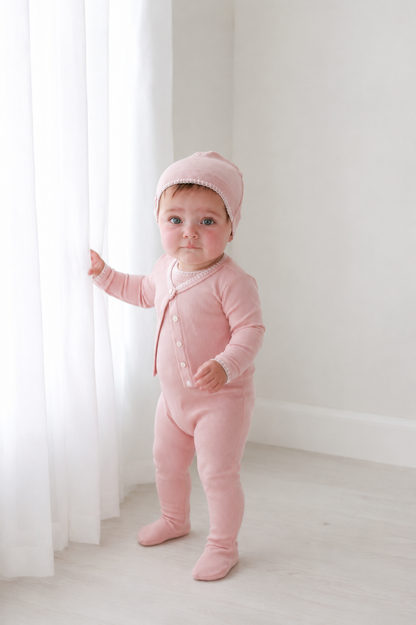 Legacy Stitch Stretchy light pink ribbed girls&