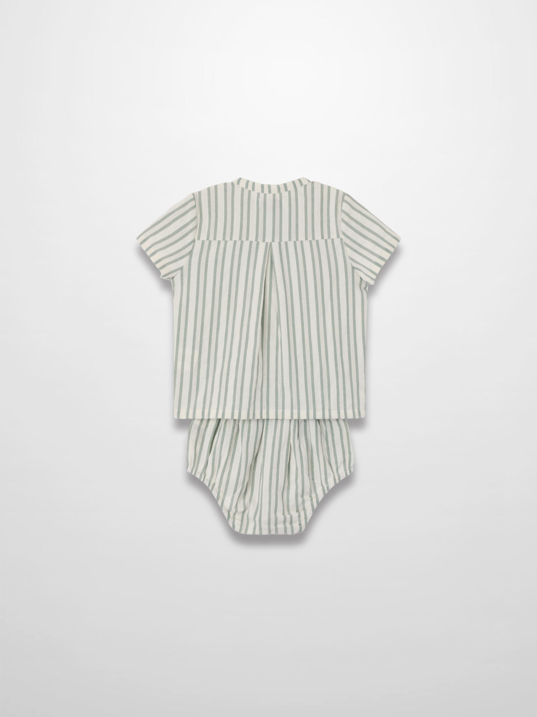 Green Striped Shirt &amp; Bloomers Set