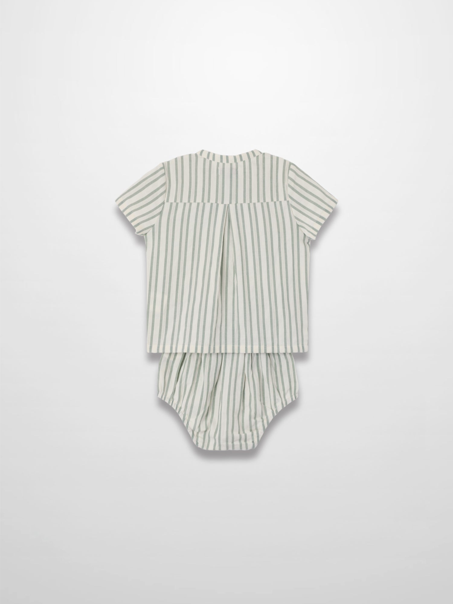 Green Striped Shirt &amp; Bloomers Set