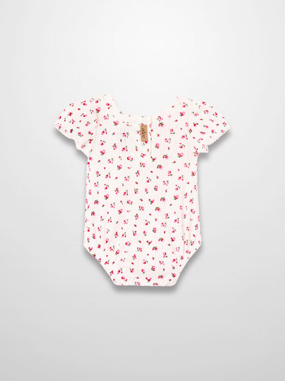 Pointelle Floral Romper