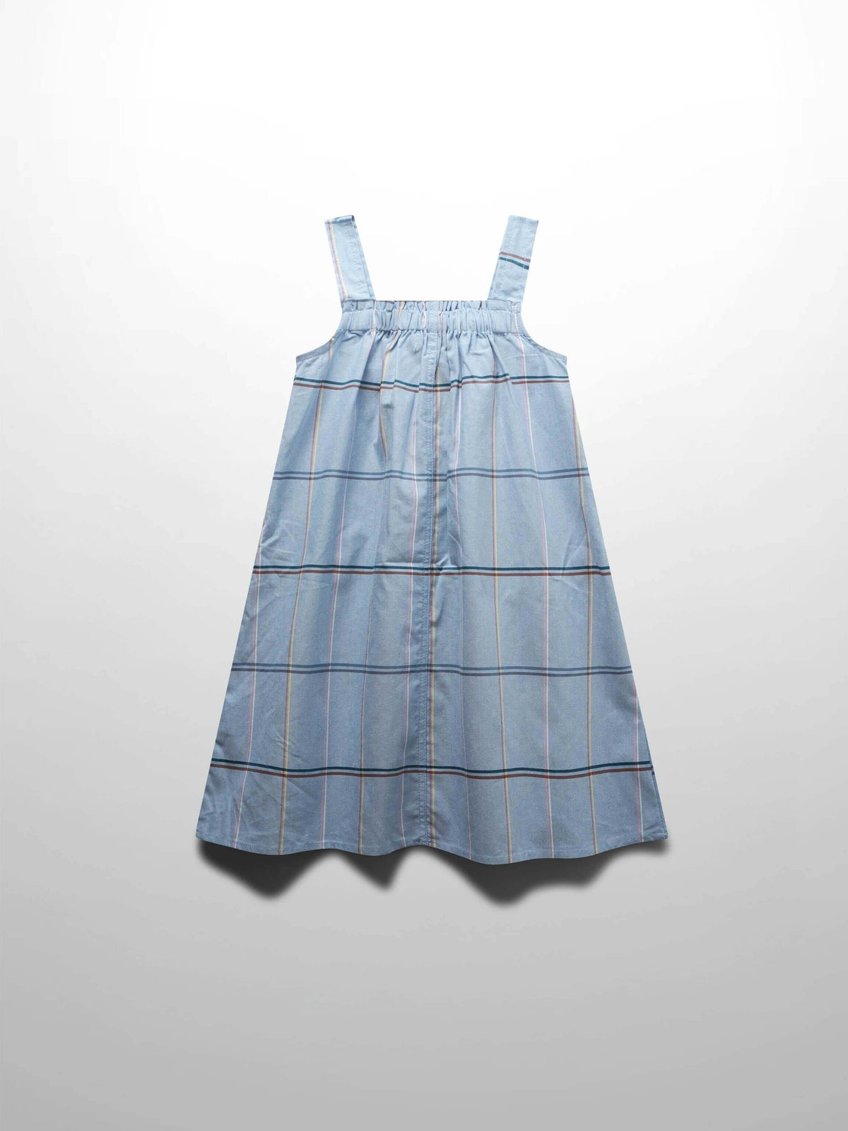 Light blue plaid jumper dress