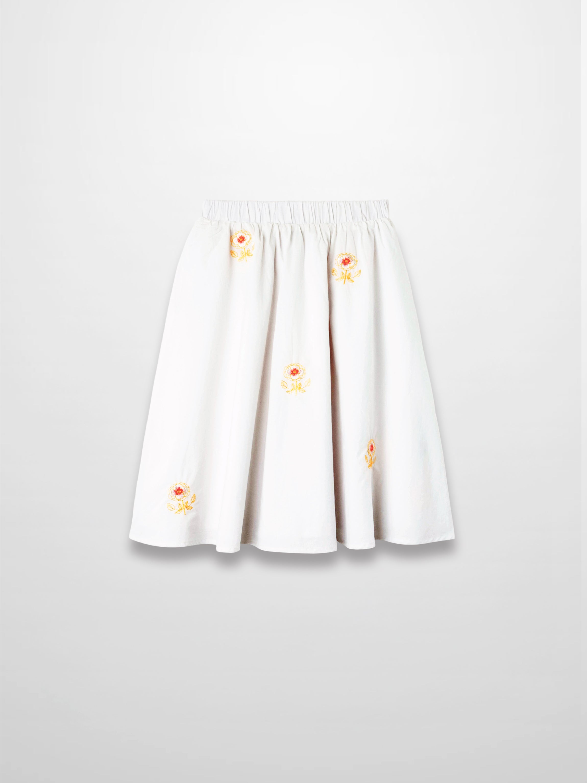Embroidered Flower Skirt