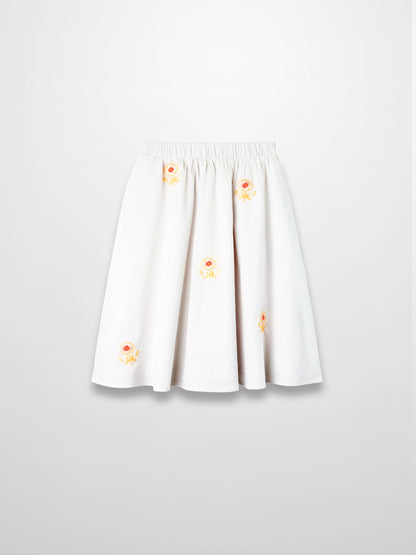 Embroidered Flower Skirt