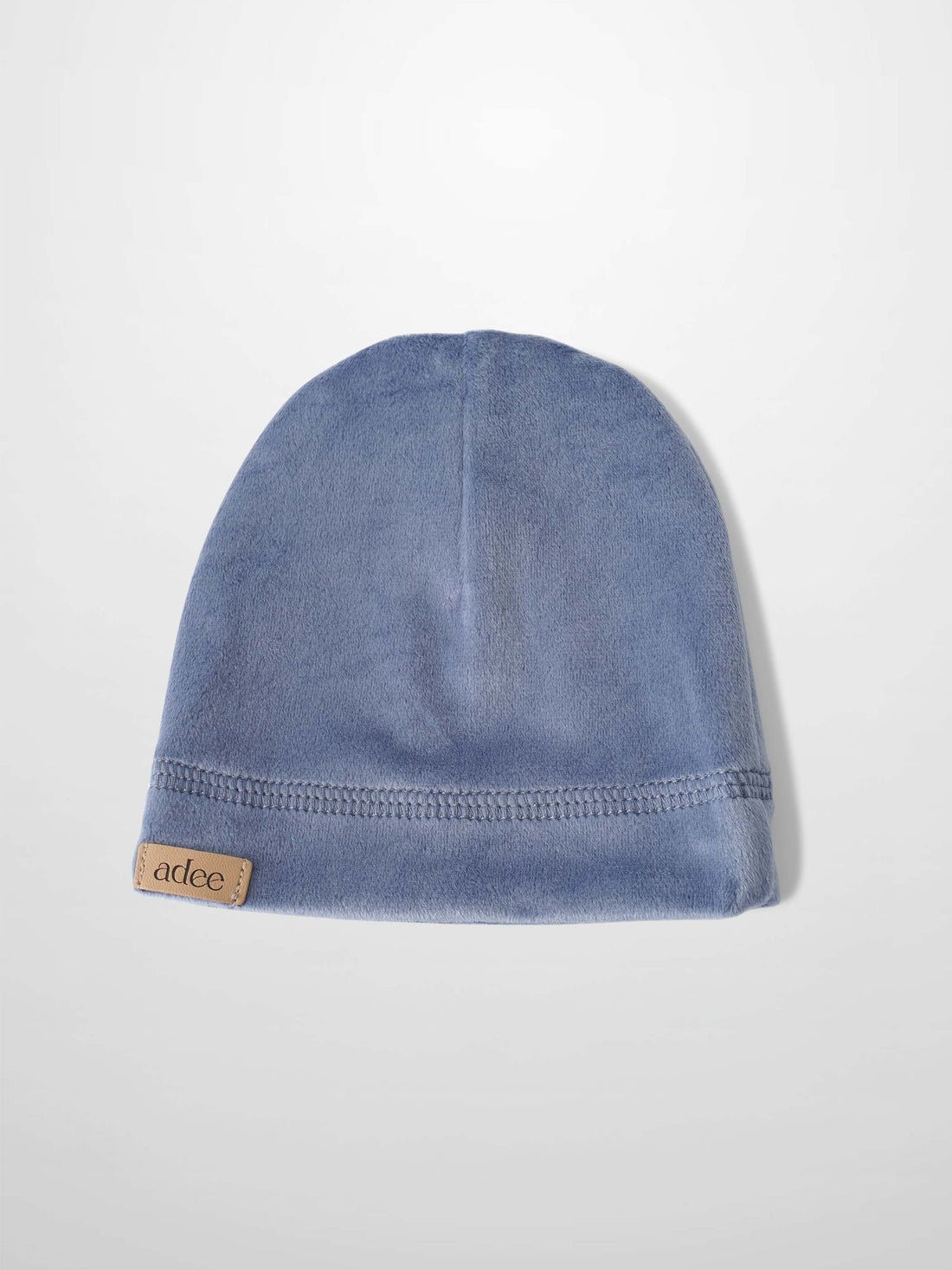Velour Beanie - Slate Blue