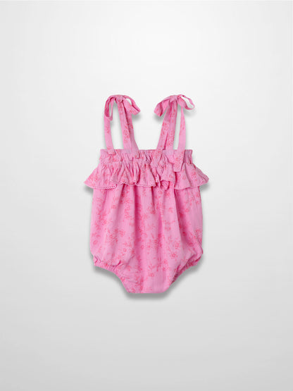Pink Flower Romper