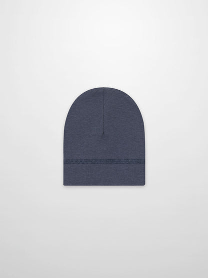 Teddy Frame Hat, navy blue soft knit beanie for boys
