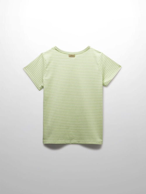 Green Striped Girls Shirt