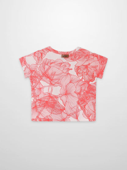 Pink Petal Short Sleeve T-shirt by Adee, girls&