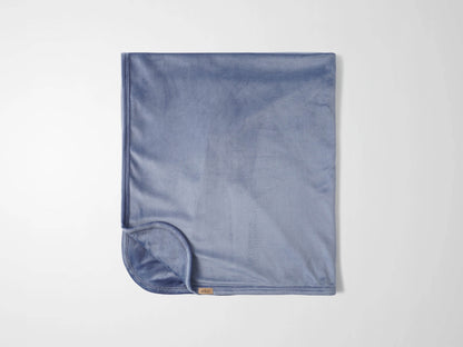 Velour Crossover Blanket - Slate Blue