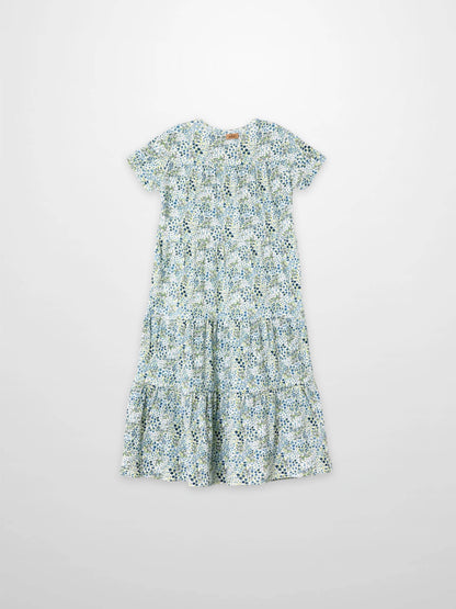 Blue Floral Robe - Short Sleeve