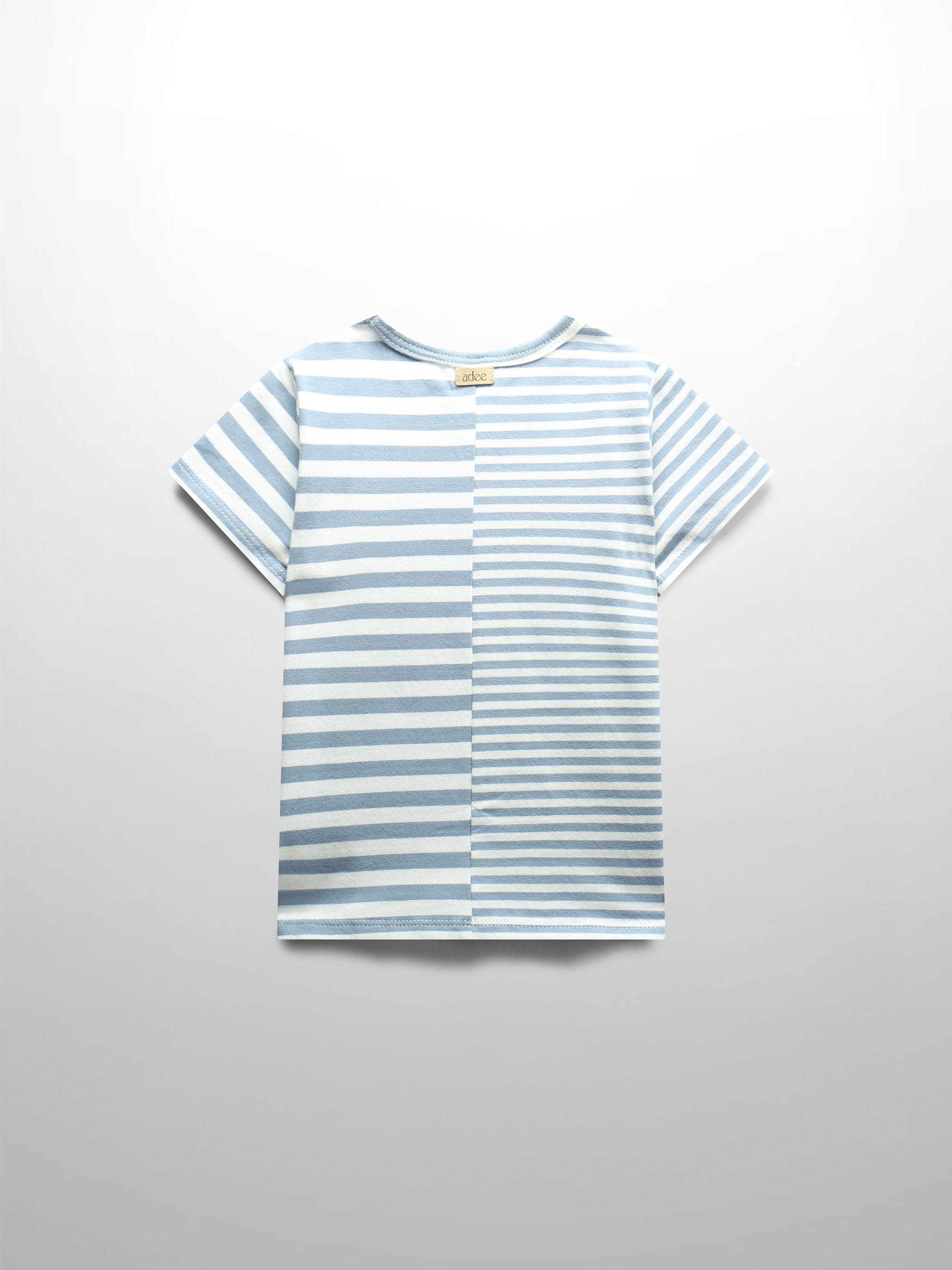 Striped Fitted T-shirt Short Sleeves