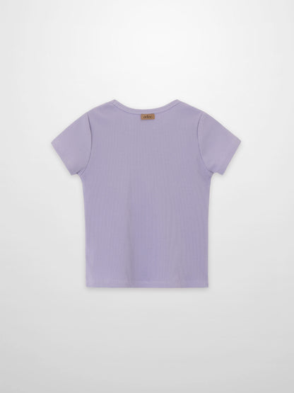 Short sleeve lavender girls&