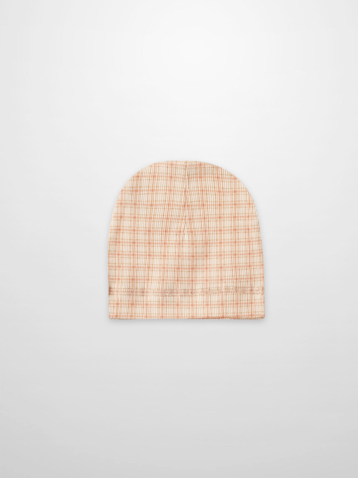 Oatmeal Grid Hat for baby in pink plaid by Adee, girls hat