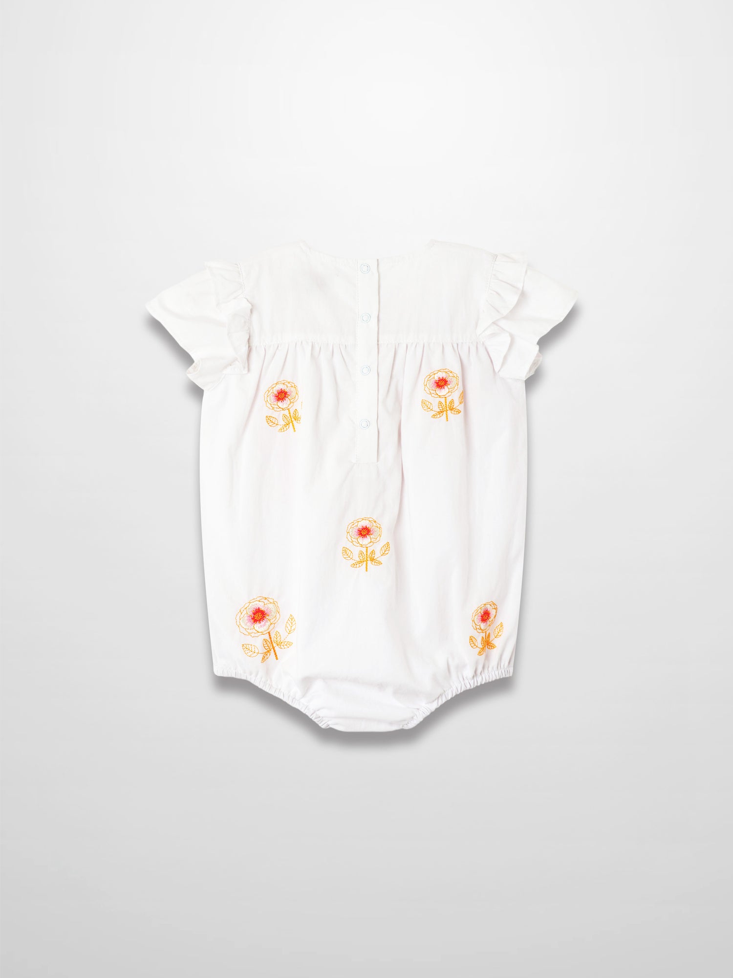 Embroidered Flower Romper