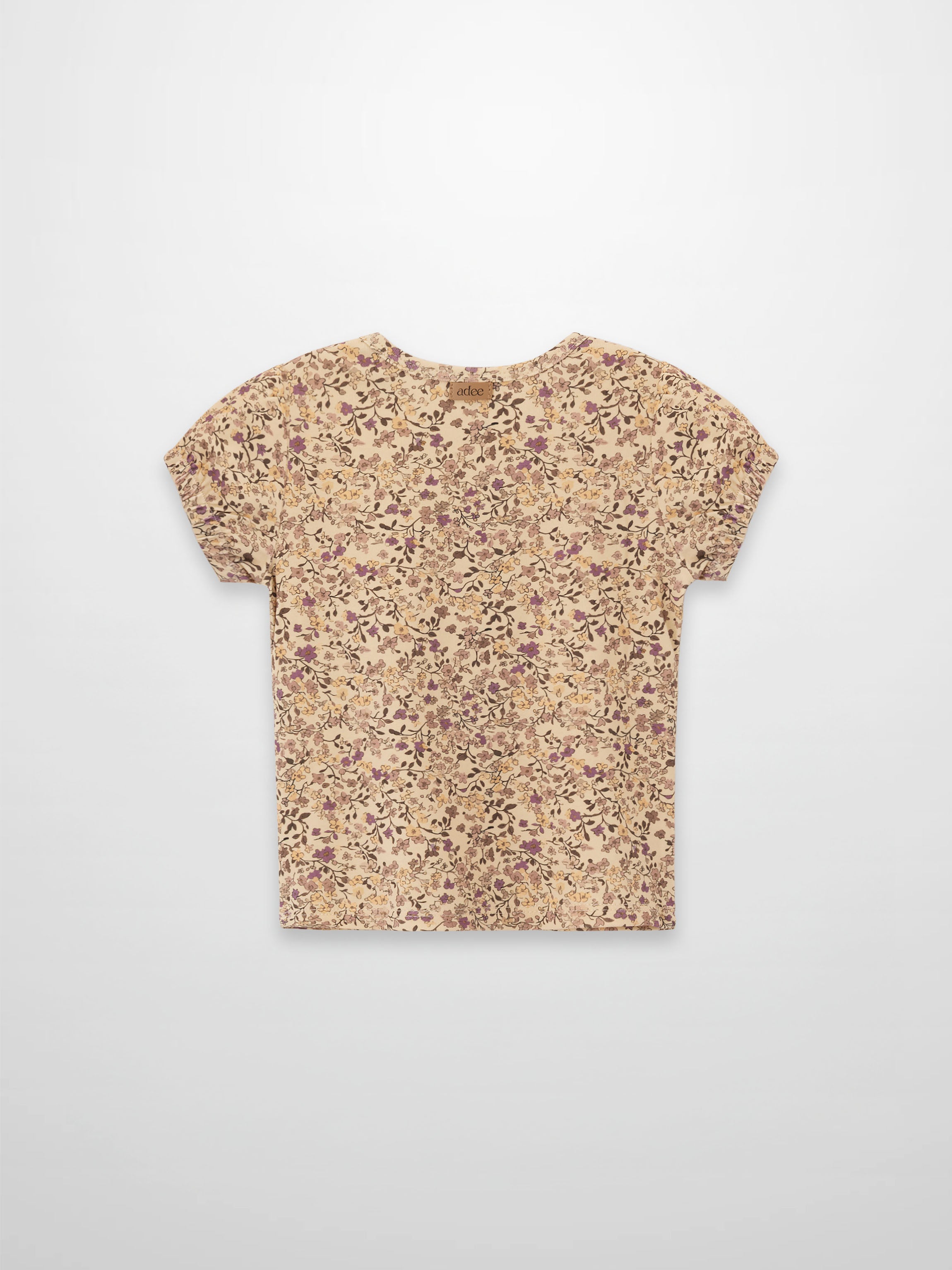 Purple Flower Short Sleeve Shirt