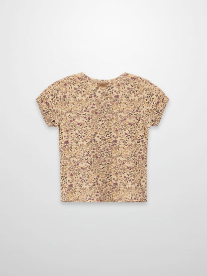 Purple Flower Short Sleeve Shirt