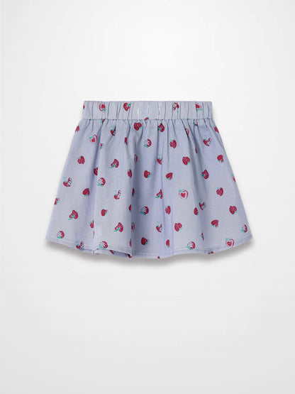 Strawberry Print Skirt